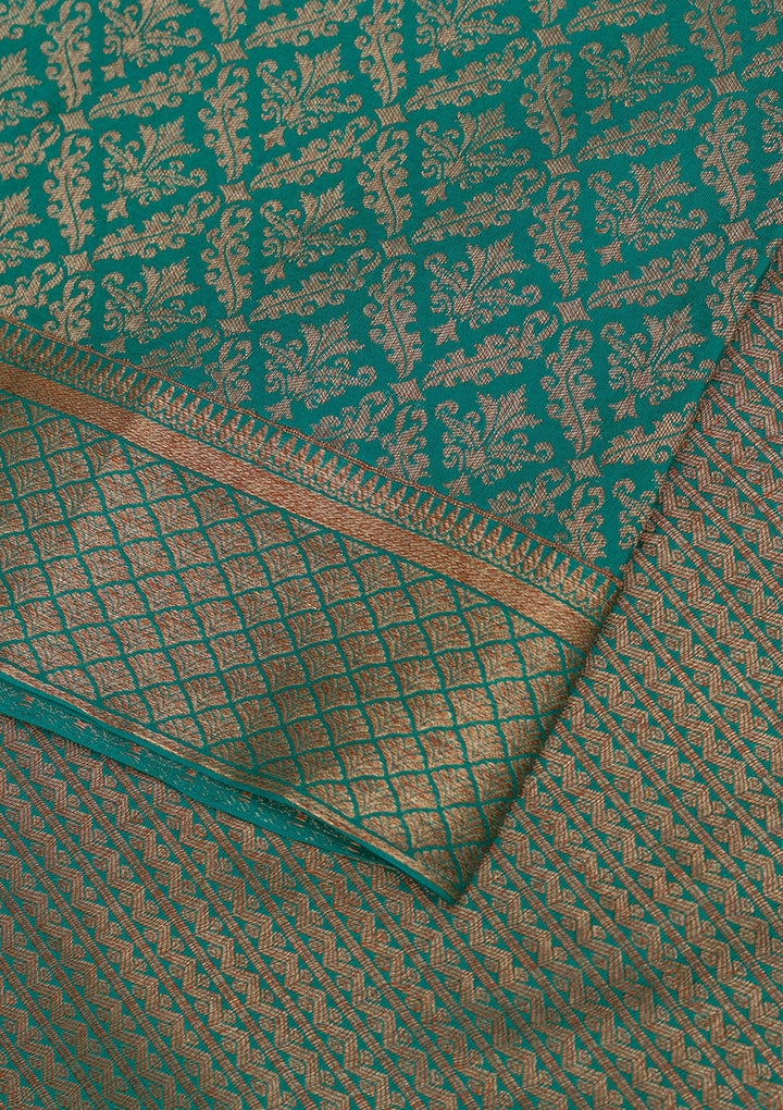 Rama Green Zariwork Banarasi Pure Silk Saree