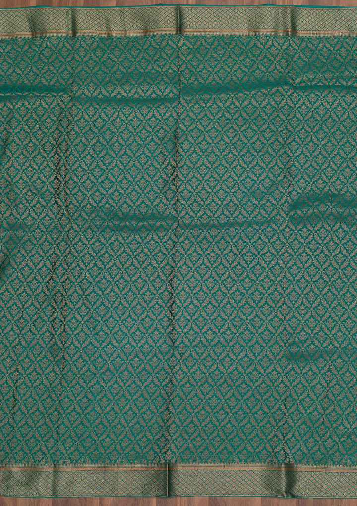 Rama Green Zariwork Banarasi Pure Silk Saree