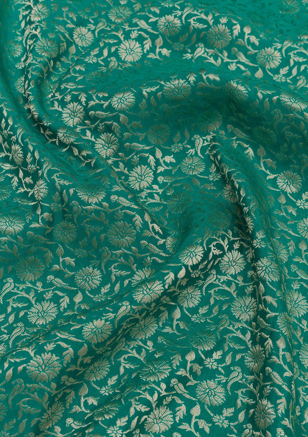 Rama Green Zariwork Banarasi Pure Silk Saree