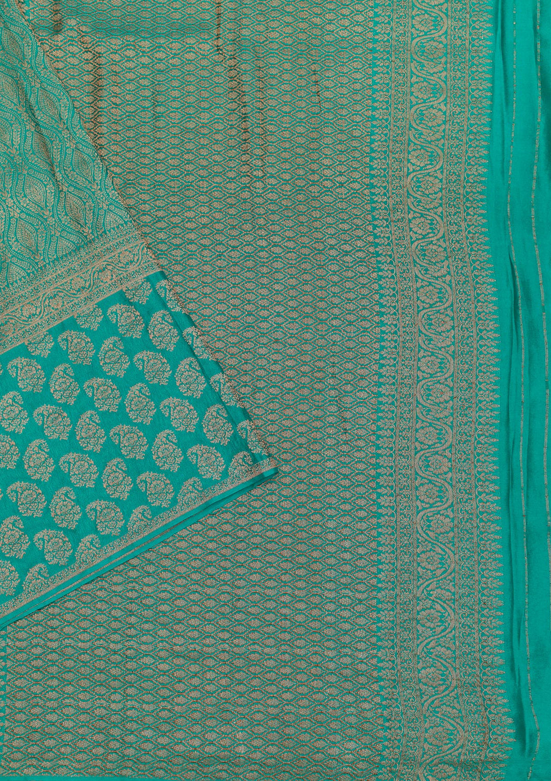 Rama Green Zariwork Banarasi Pure Silk Saree