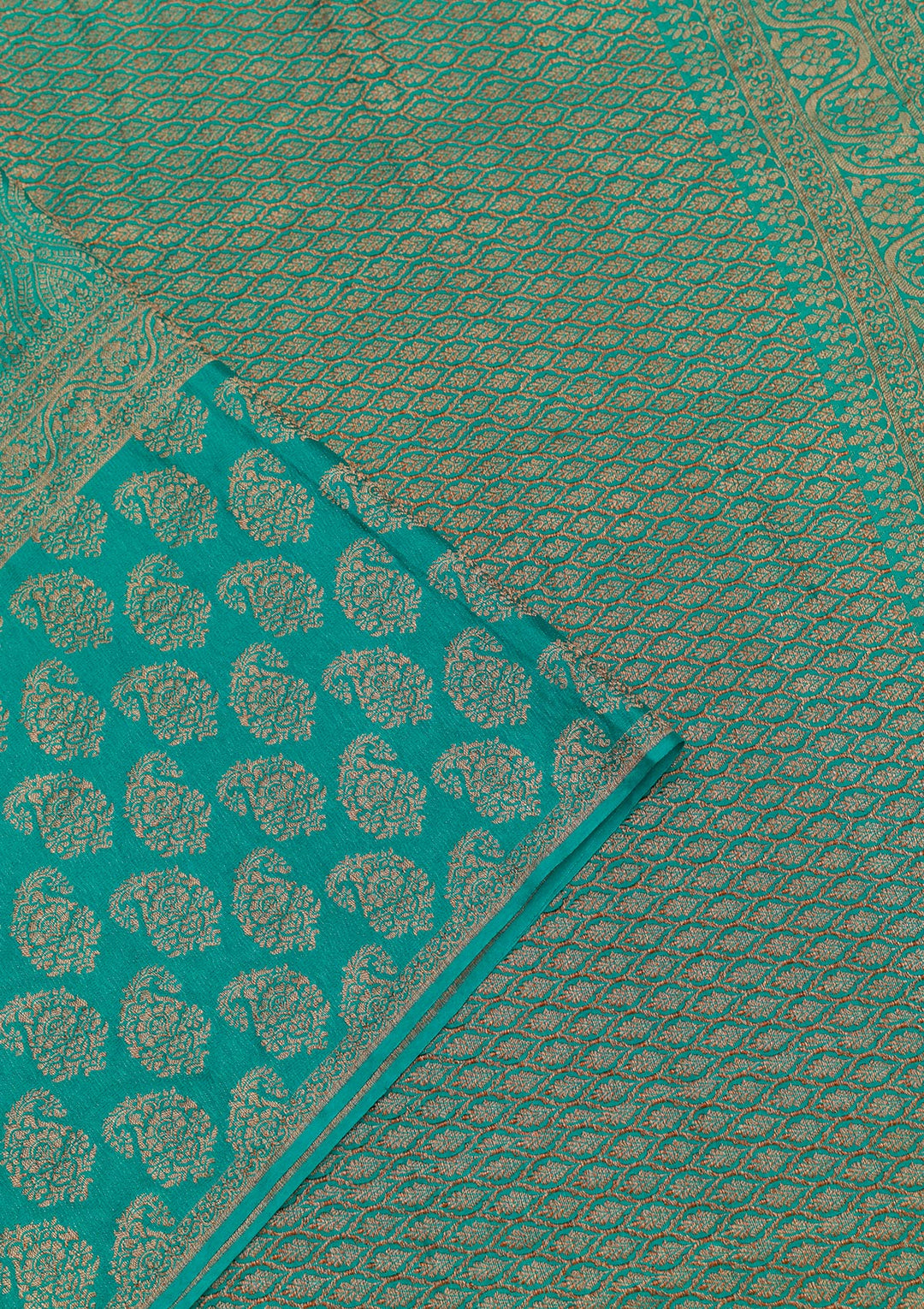 Rama Green Zariwork Banarasi Pure Silk Saree