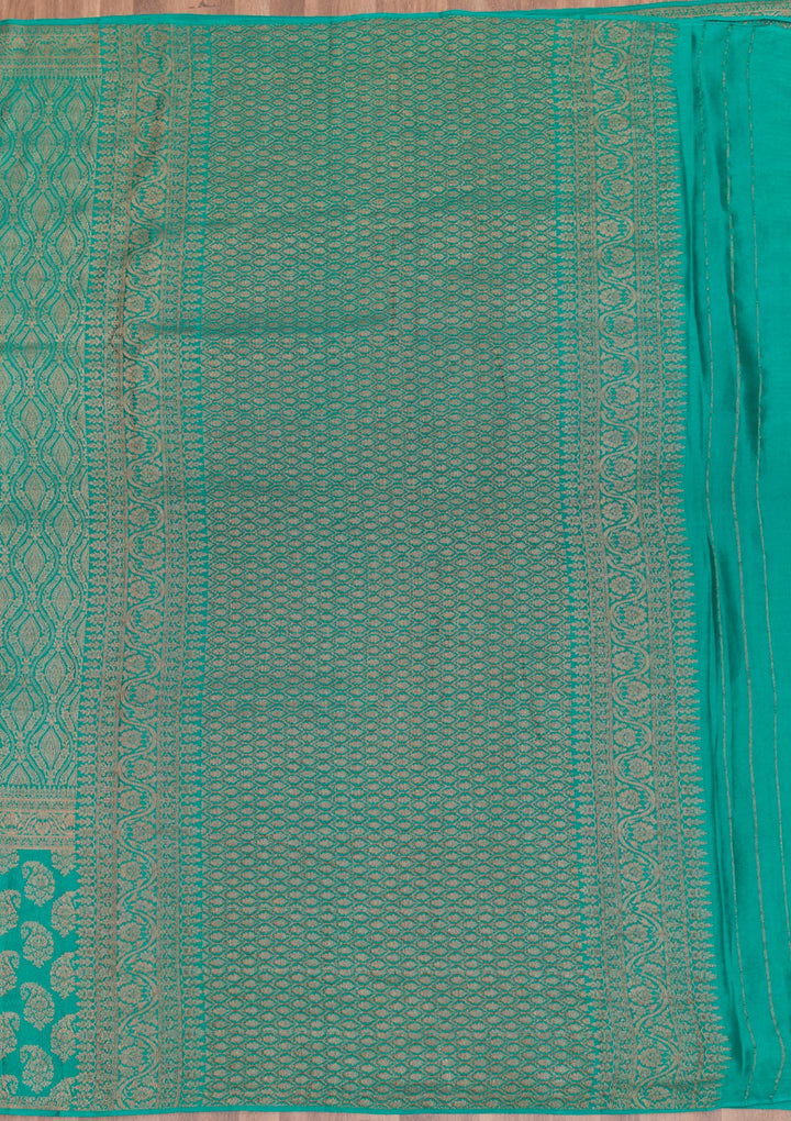Rama Green Zariwork Banarasi Pure Silk Saree