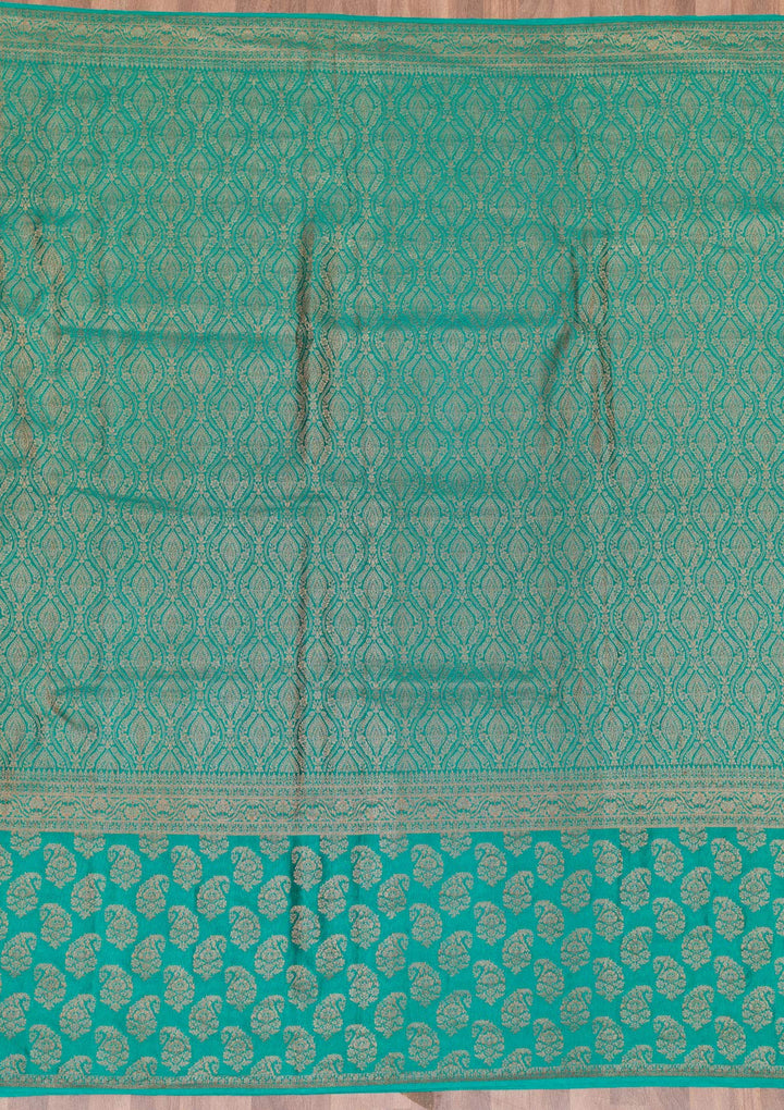 Rama Green Zariwork Banarasi Pure Silk Saree