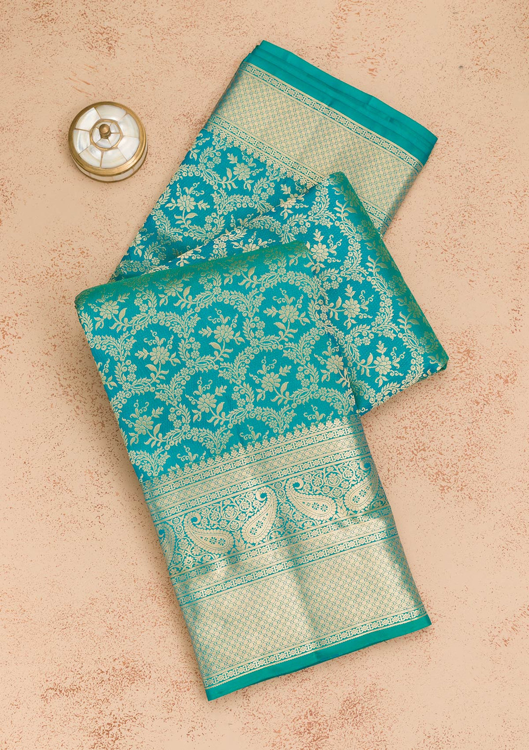 Rama Green Zariwork Kanjivaram Pure Silk Saree