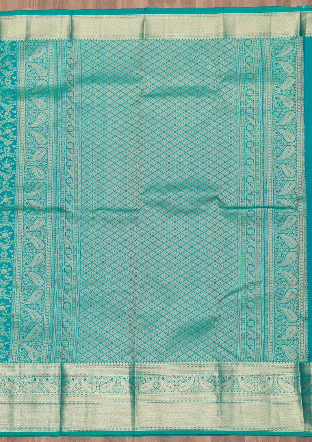 Rama Green Zariwork Kanjivaram Pure Silk Saree