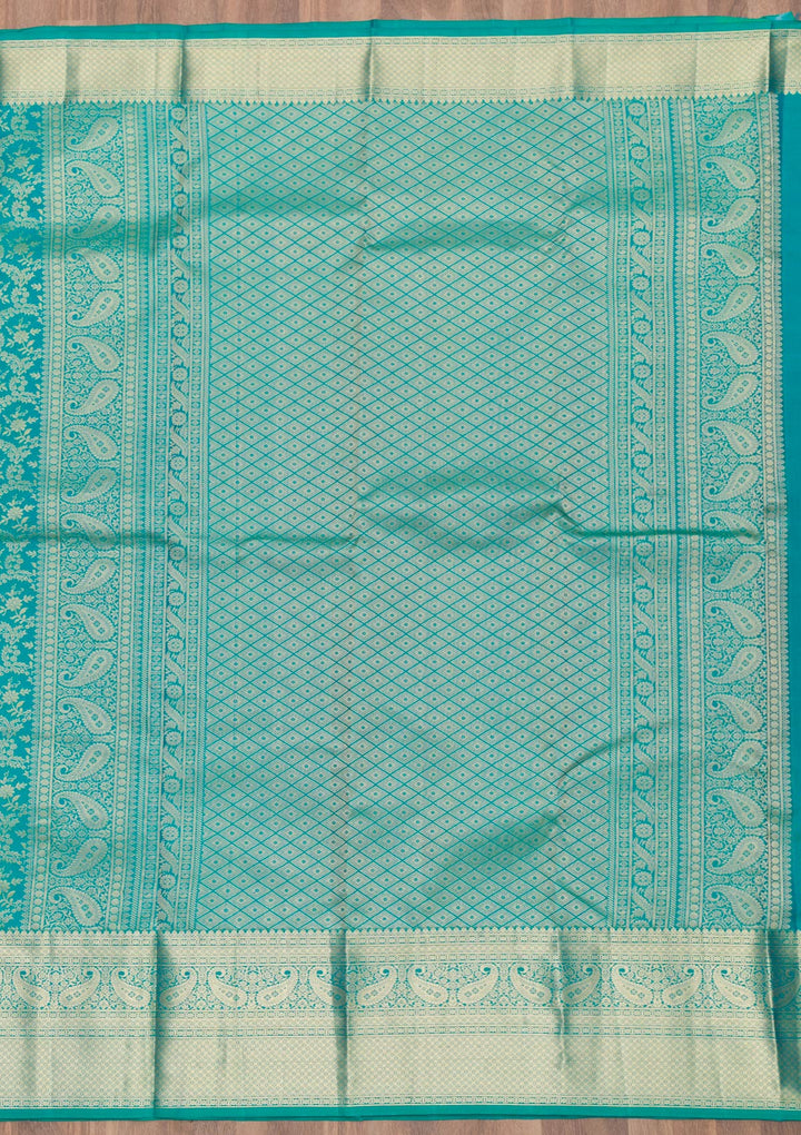 Rama Green Zariwork Kanjivaram Pure Silk Saree