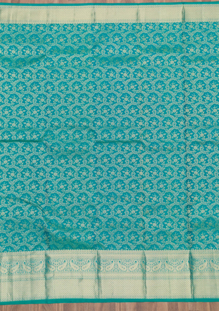 Rama Green Zariwork Kanjivaram Pure Silk Saree
