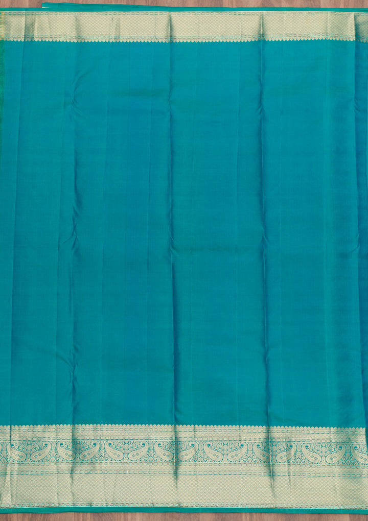 Rama Green Zariwork Kanjivaram Pure Silk Saree