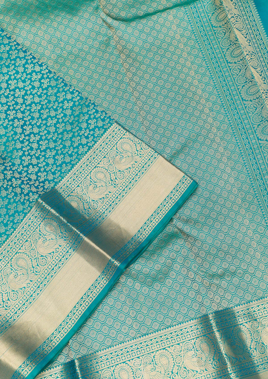 Rama Green Zariwork Banarasi Pure Silk Saree
