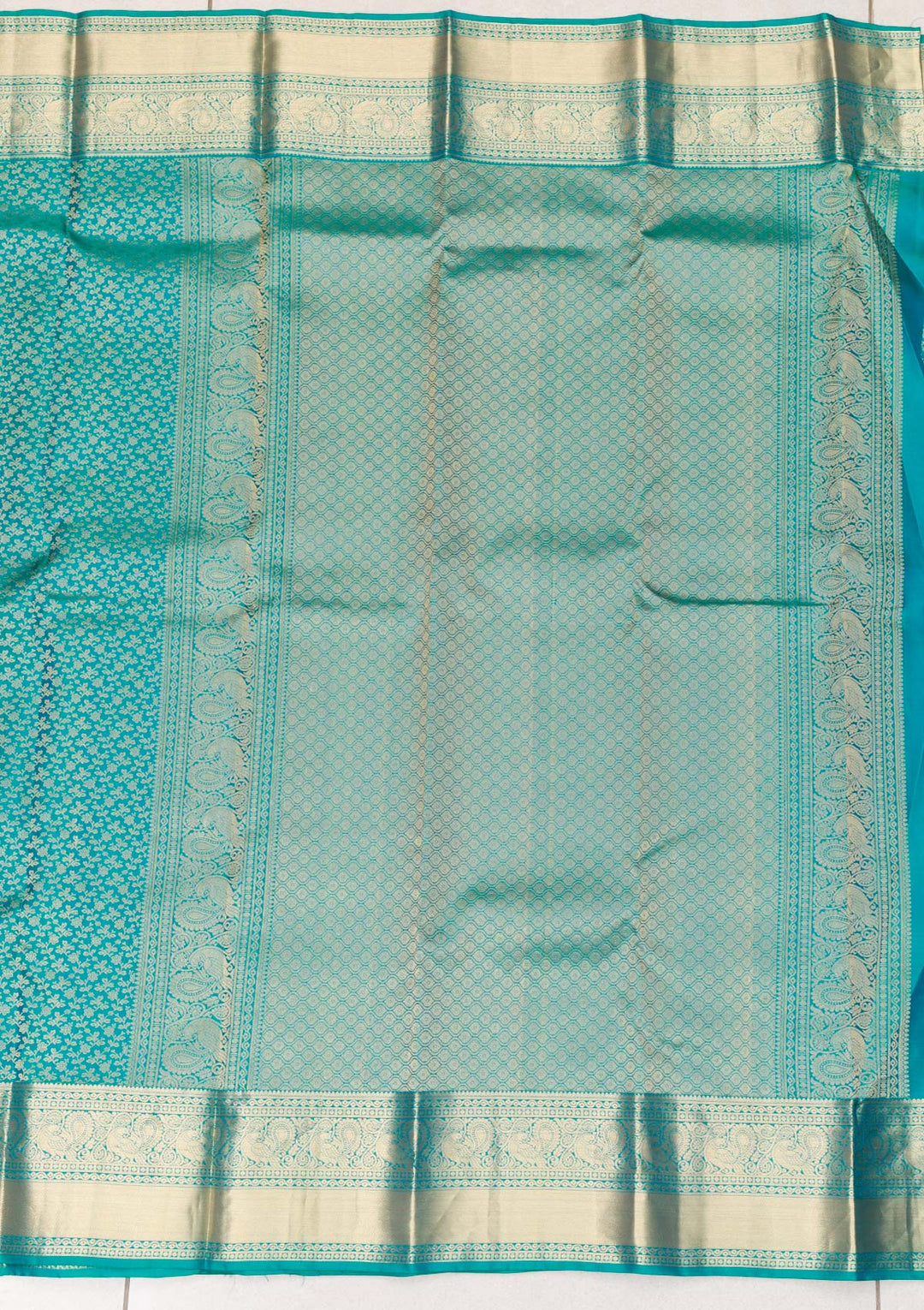 Rama Green Zariwork Banarasi Pure Silk Saree
