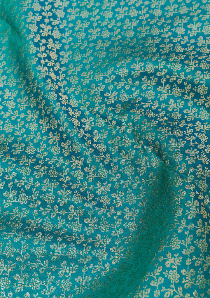 Rama Green Zariwork Banarasi Pure Silk Saree