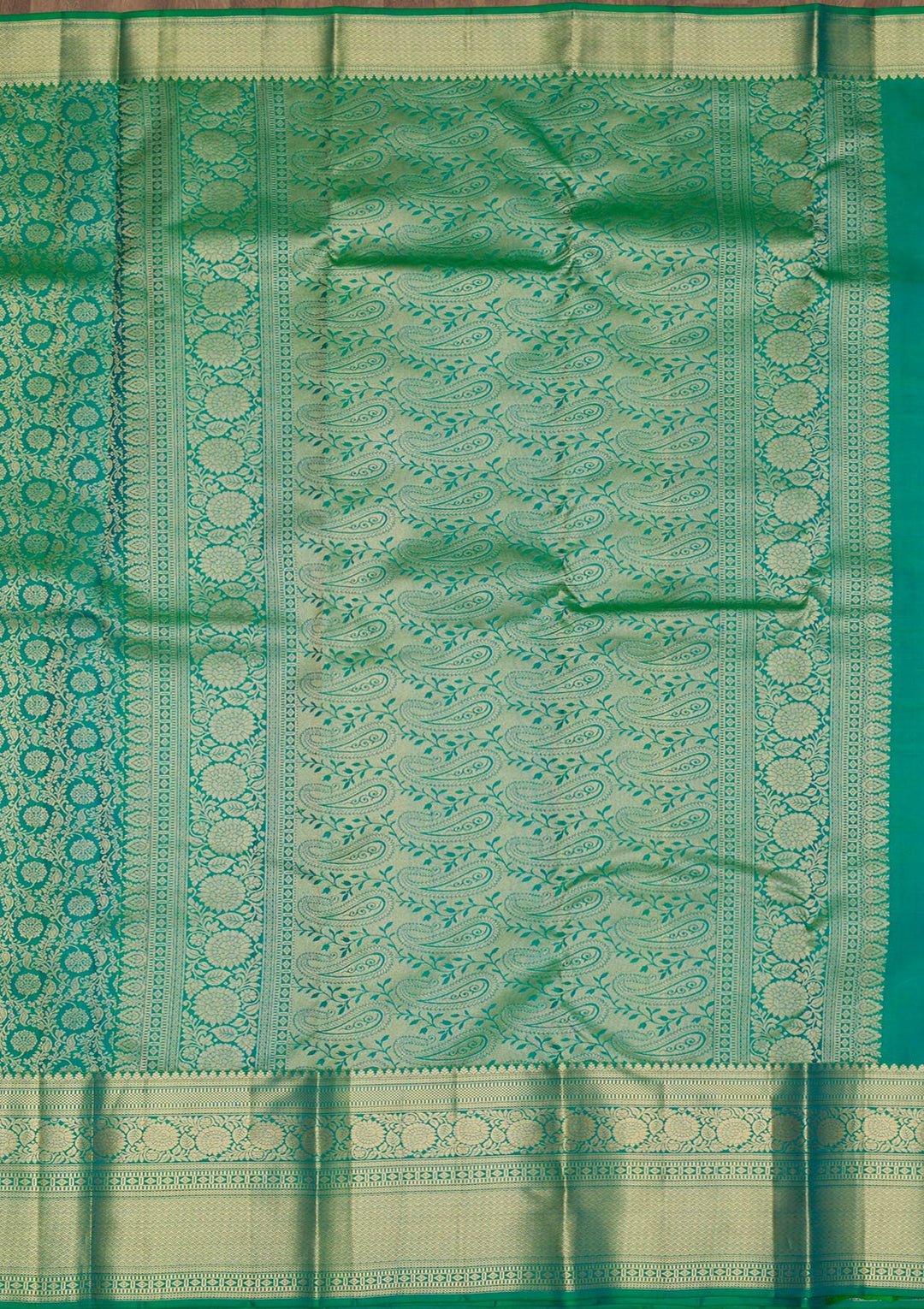 Rama Green Zariwork Banarasi Pure Silk Saree