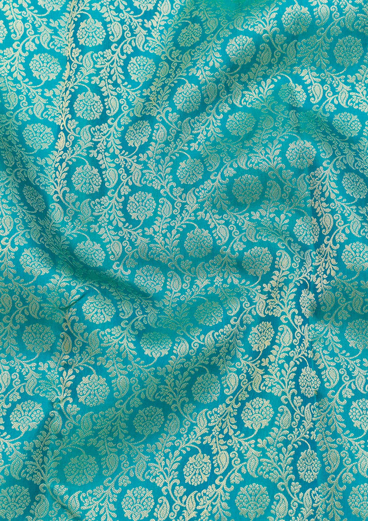 Rama Green Zariwork Pure Silk Saree