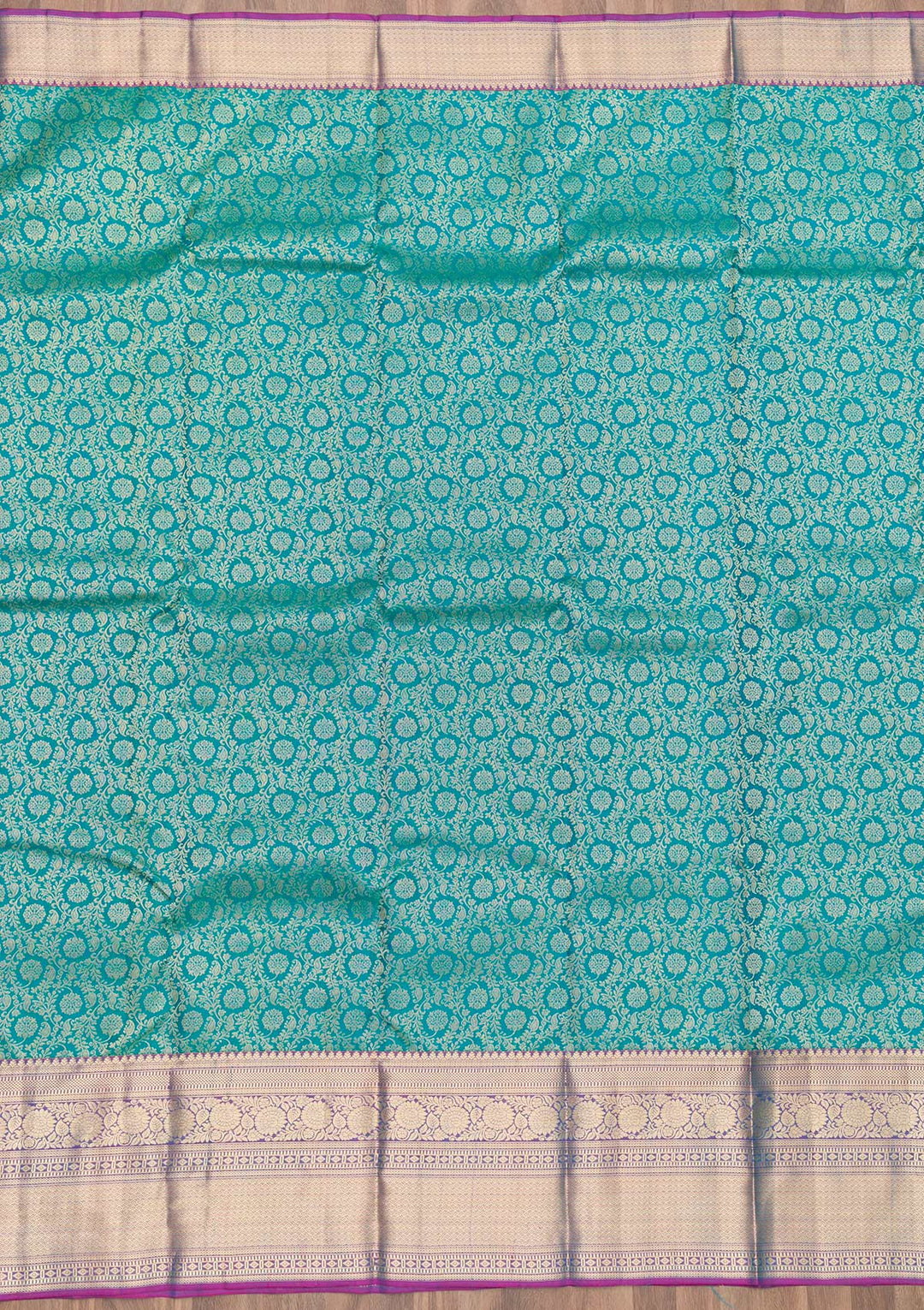 Rama Green Zariwork Pure Silk Saree