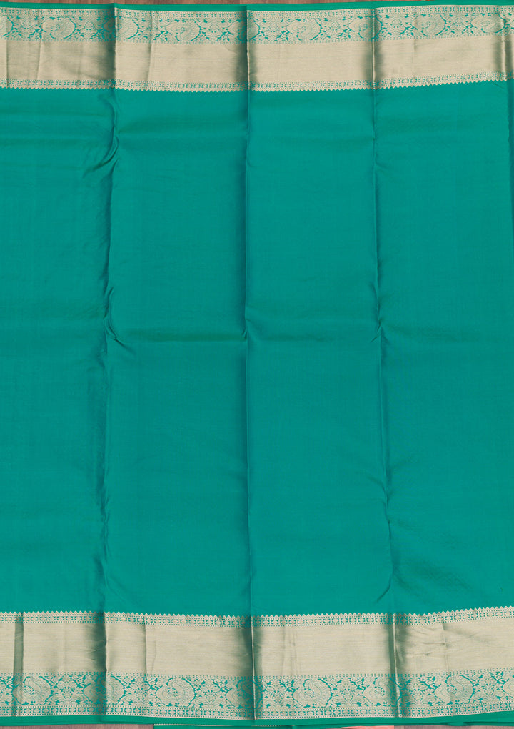 Rama Green Zariwork Pure Silk Saree