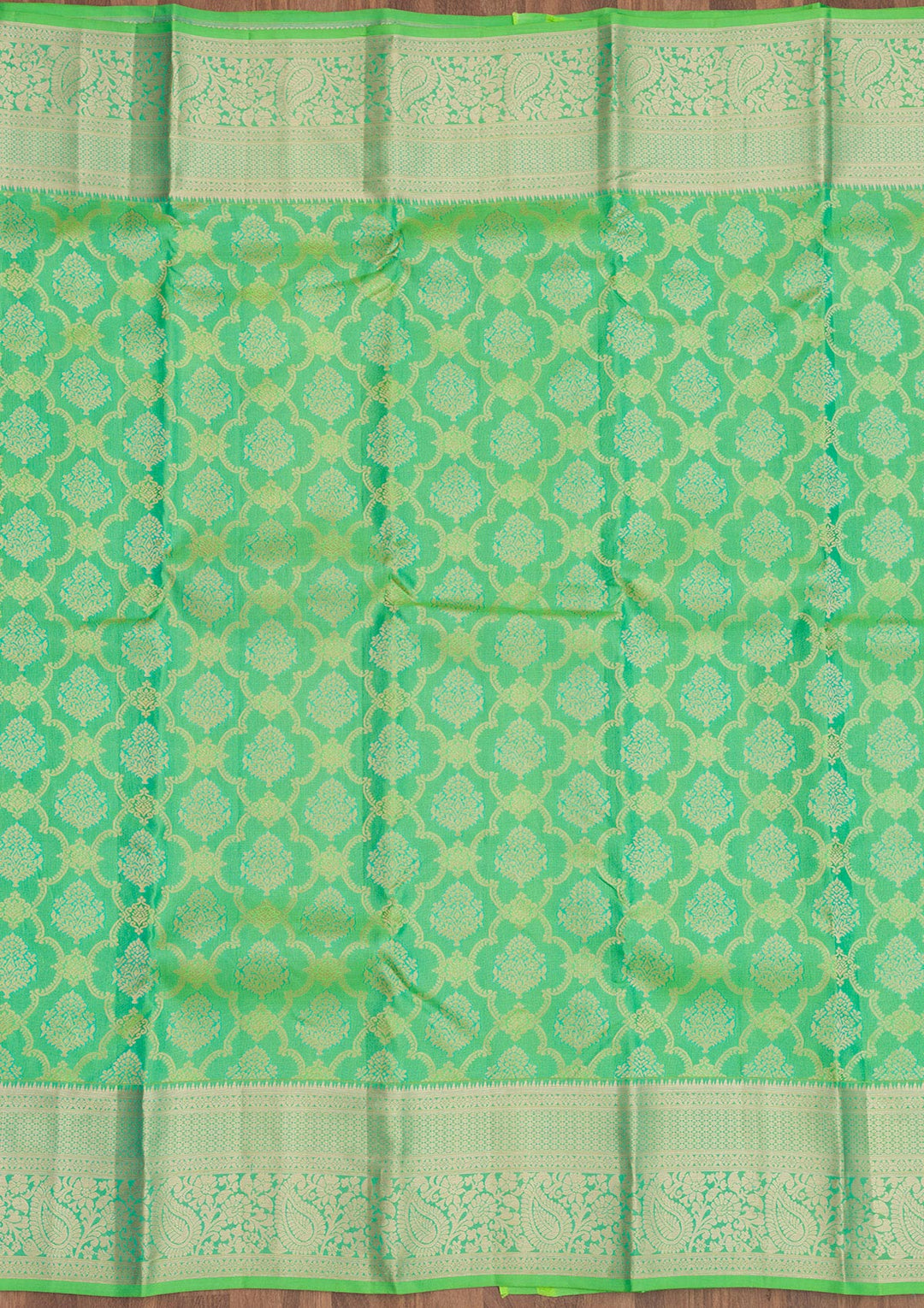 Rama Green Zariwork Pure Silk Saree