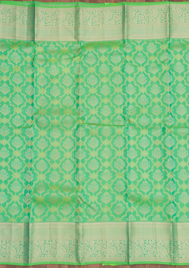 Rama Green Zariwork Pure Silk Saree