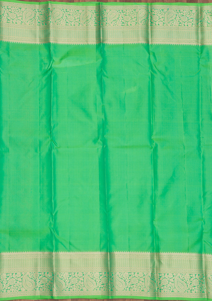 Rama Green Zariwork Pure Silk Saree