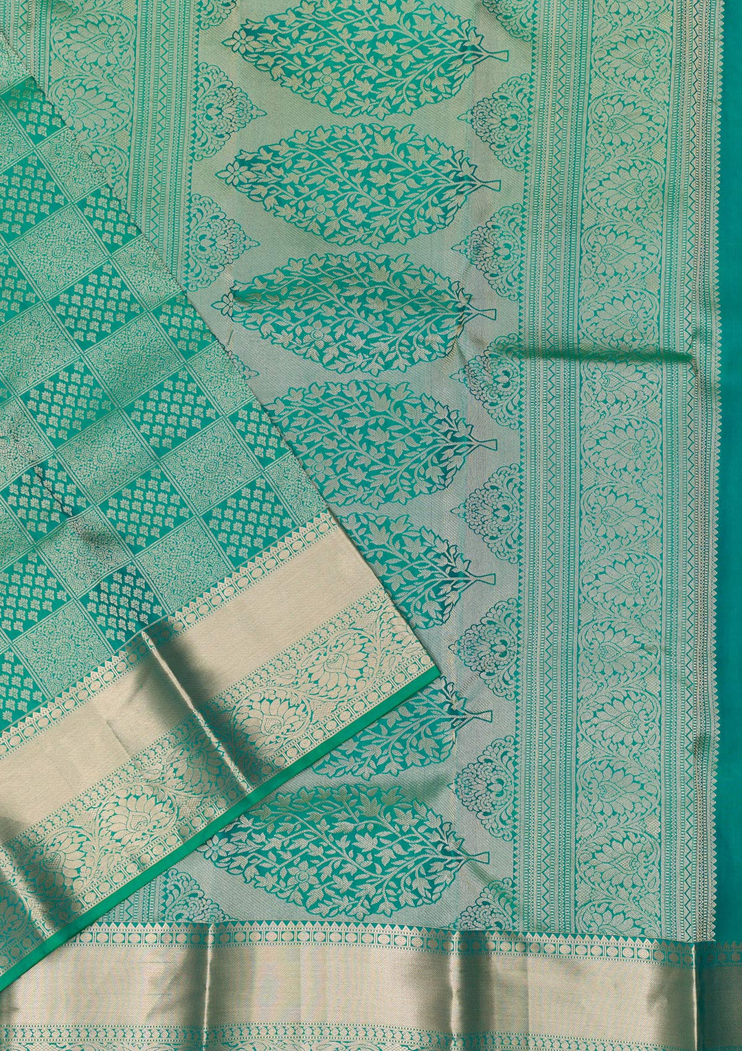 Rama Green Zariwork Kanjivaram Pure Silk Saree
