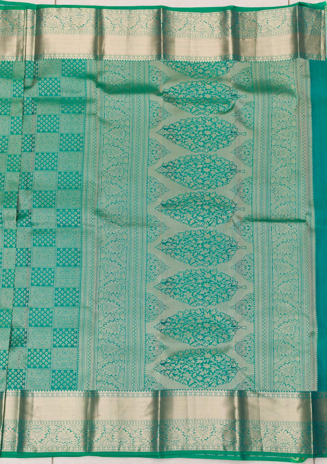 Rama Green Zariwork Kanjivaram Pure Silk Saree
