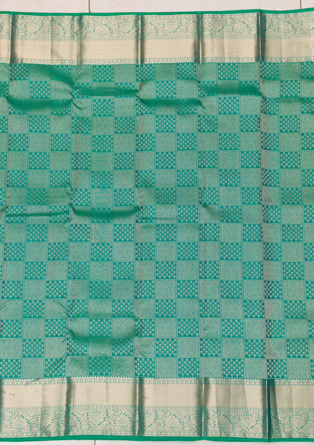 Rama Green Zariwork Kanjivaram Pure Silk Saree