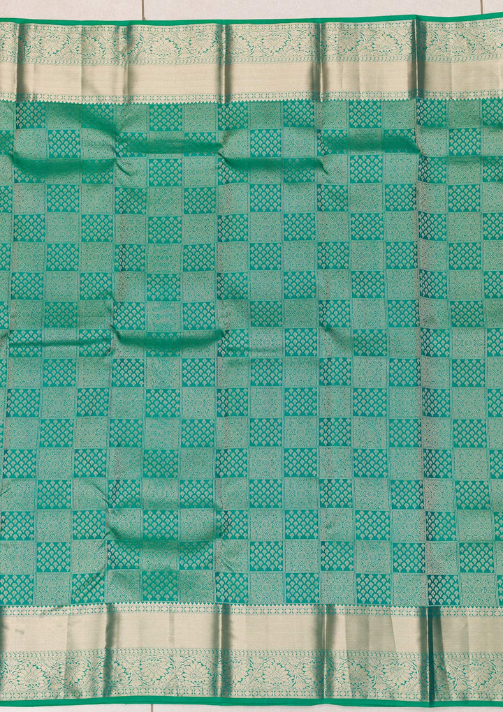 Rama Green Zariwork Kanjivaram Pure Silk Saree