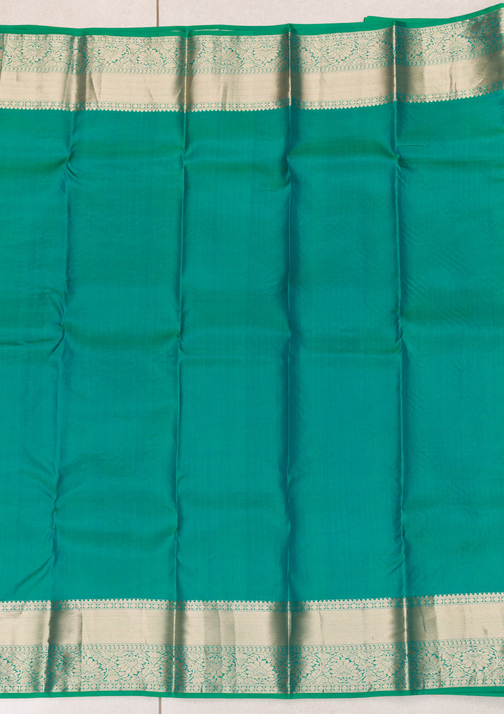 Rama Green Zariwork Kanjivaram Pure Silk Saree