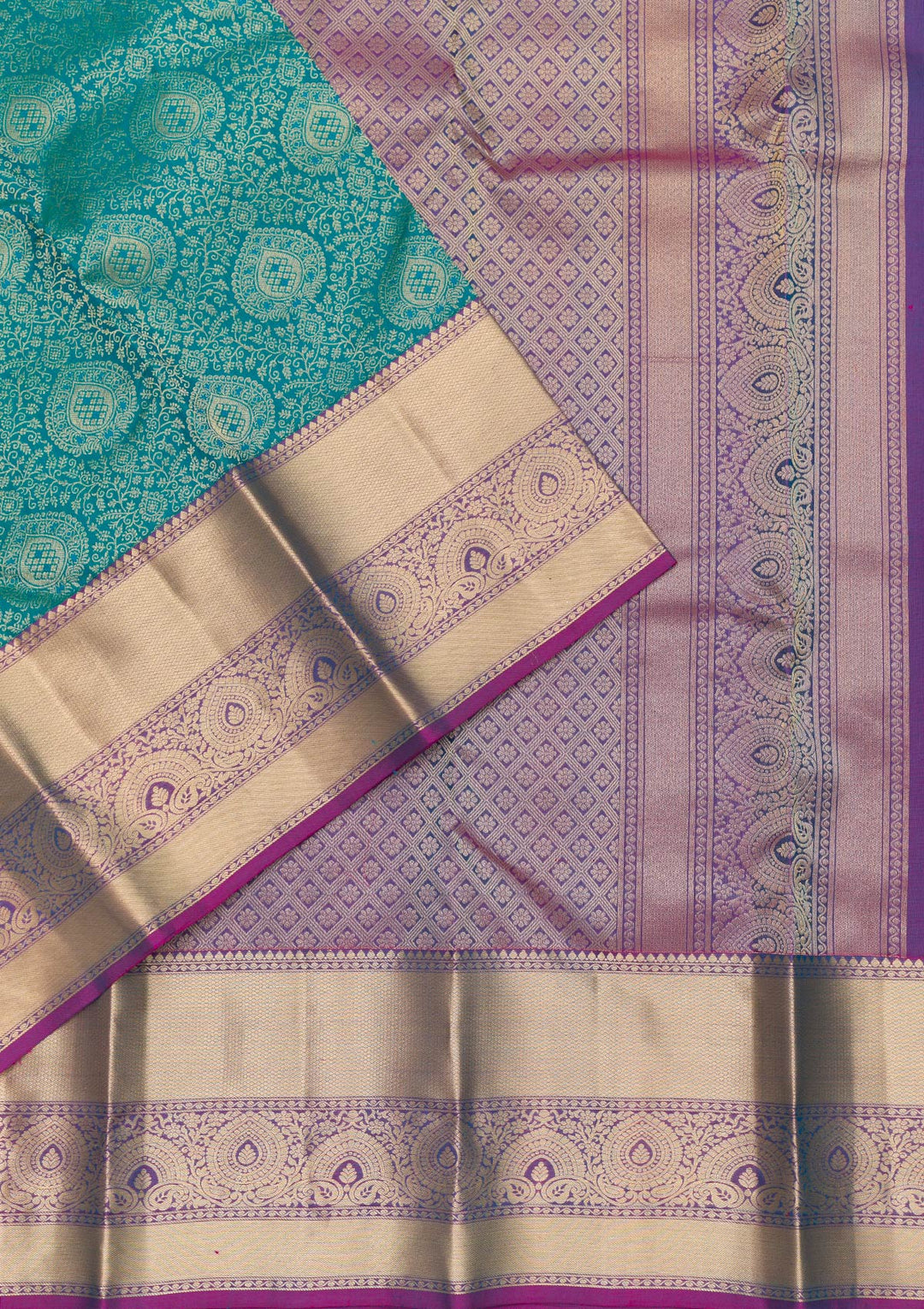 Rama Green Zariwork Kanjivaram Pure Silk Saree
