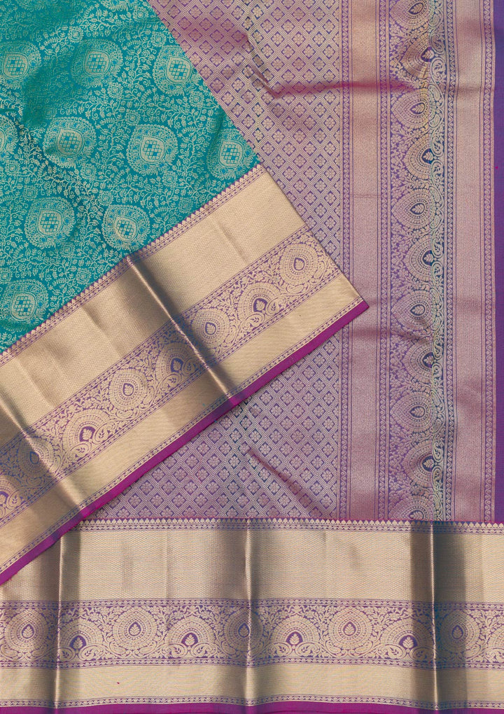Rama Green Zariwork Kanjivaram Pure Silk Saree