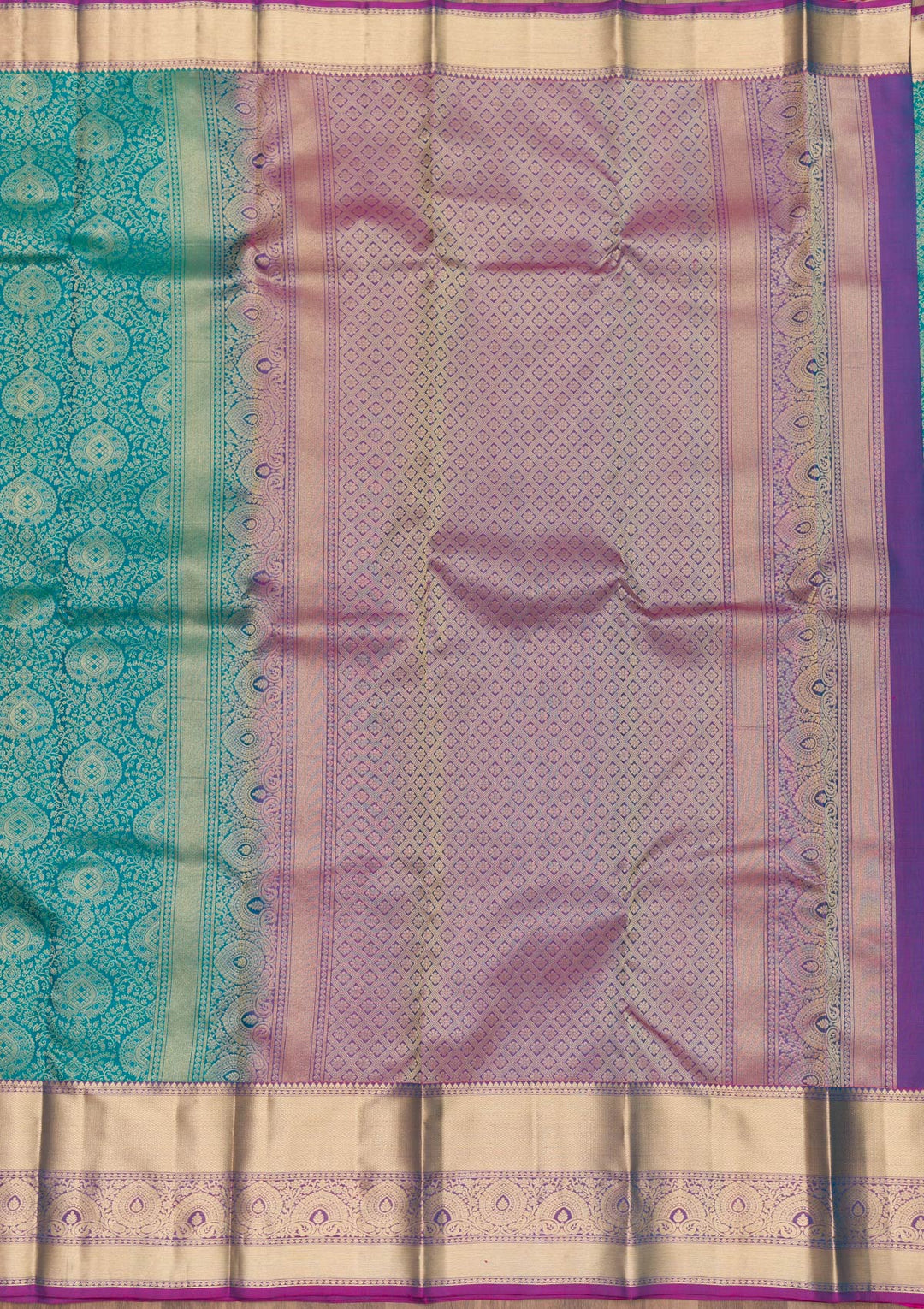 Rama Green Zariwork Kanjivaram Pure Silk Saree