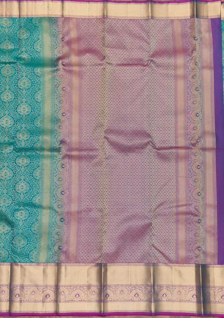 Rama Green Zariwork Kanjivaram Pure Silk Saree