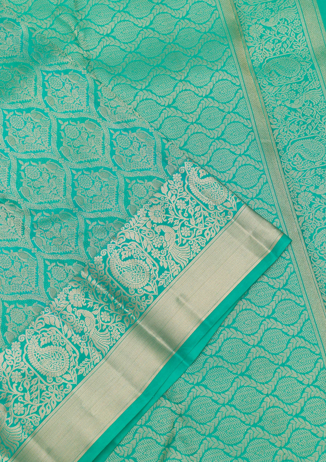 Rama Green Zariwork Banarasi Pure Silk Saree