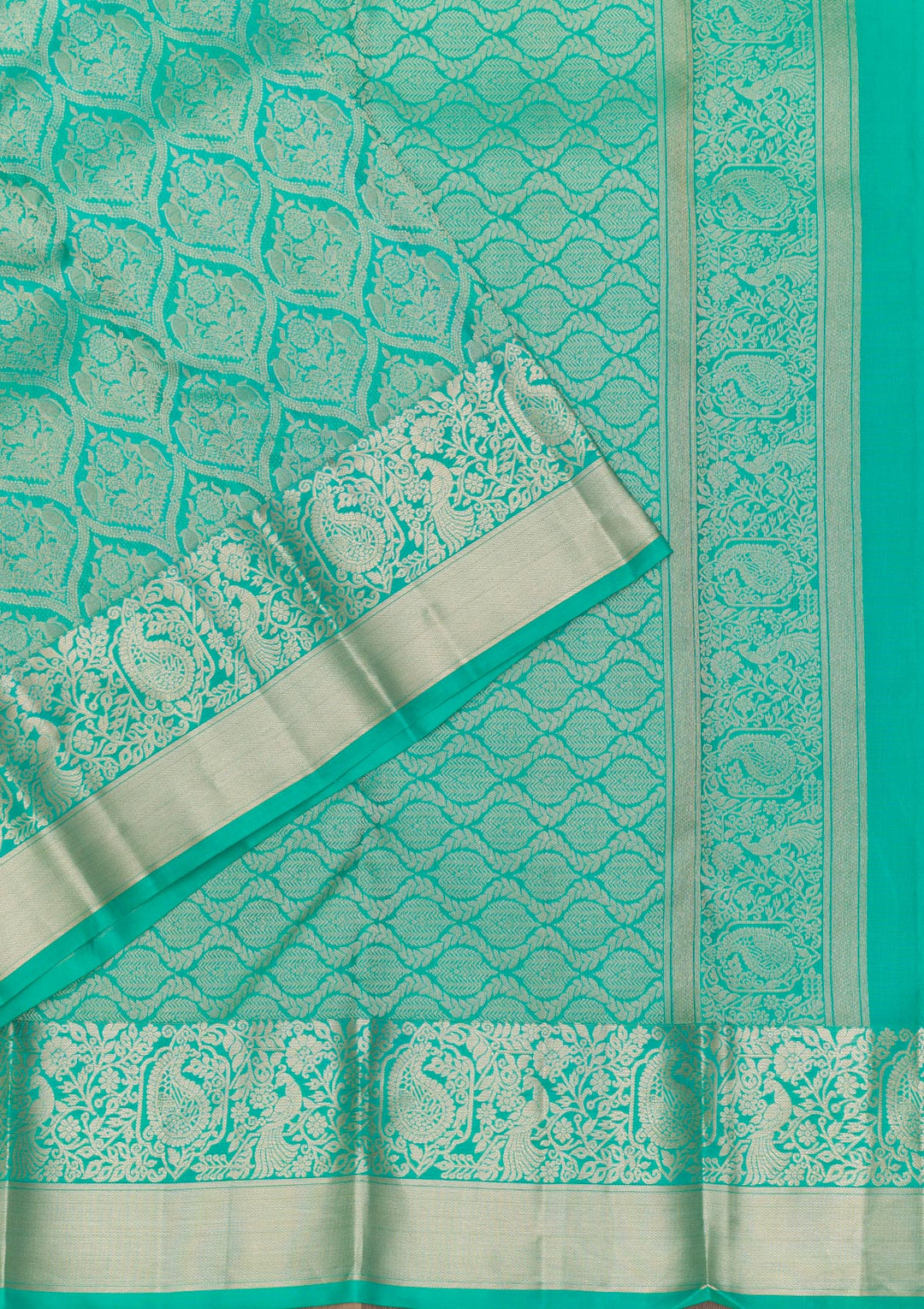 Rama Green Zariwork Banarasi Pure Silk Saree