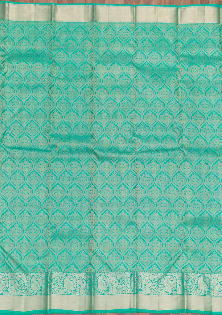 Rama Green Zariwork Banarasi Pure Silk Saree