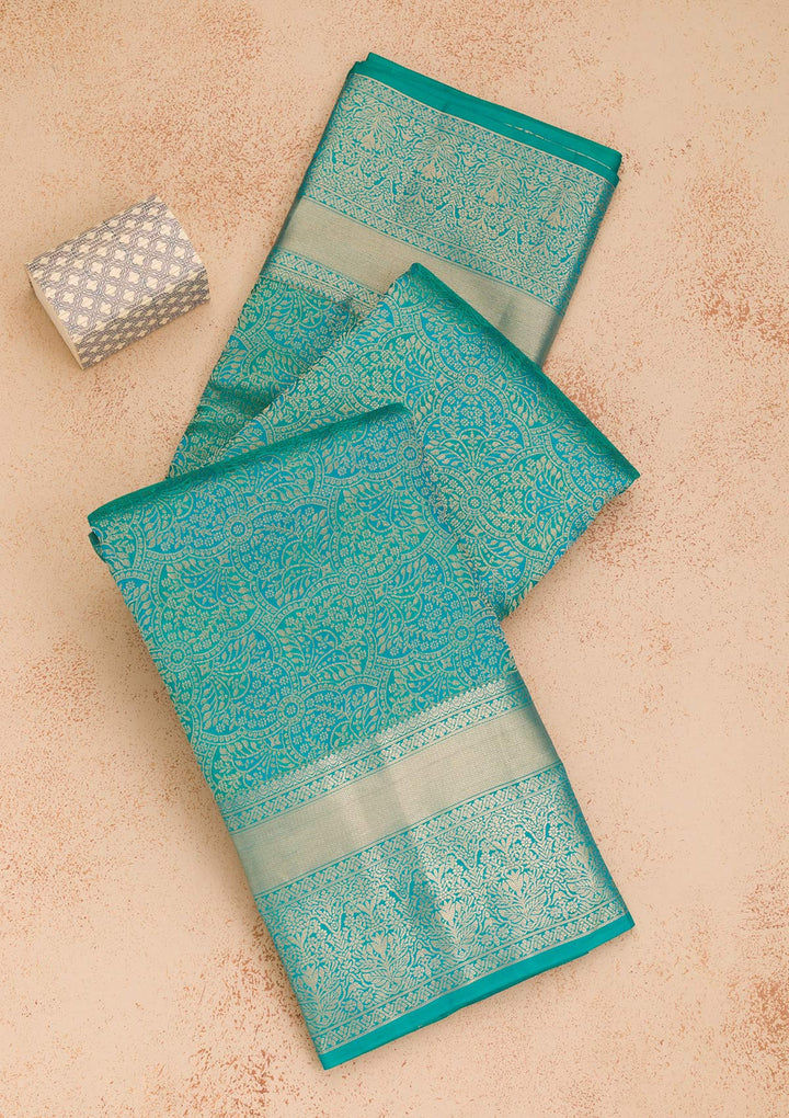 Rama Green Zariwork Kanjivaram Pure Silk Saree