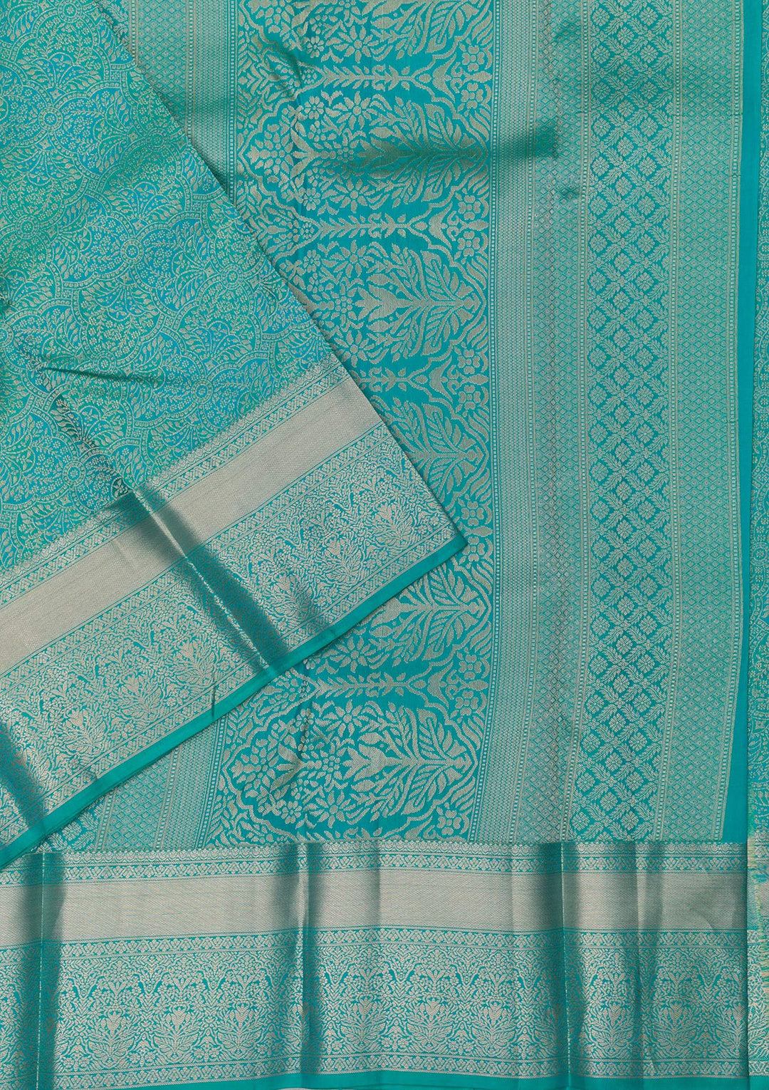 Rama Green Zariwork Kanjivaram Pure Silk Saree