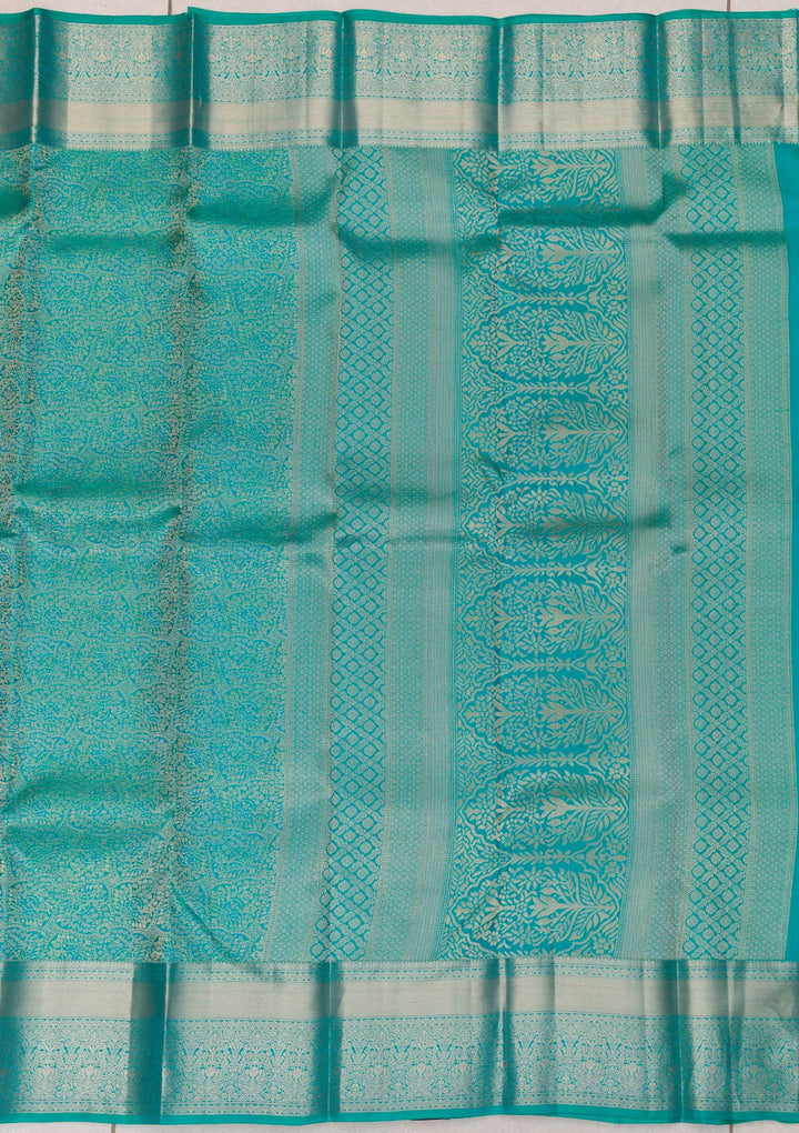 Rama Green Zariwork Kanjivaram Pure Silk Saree