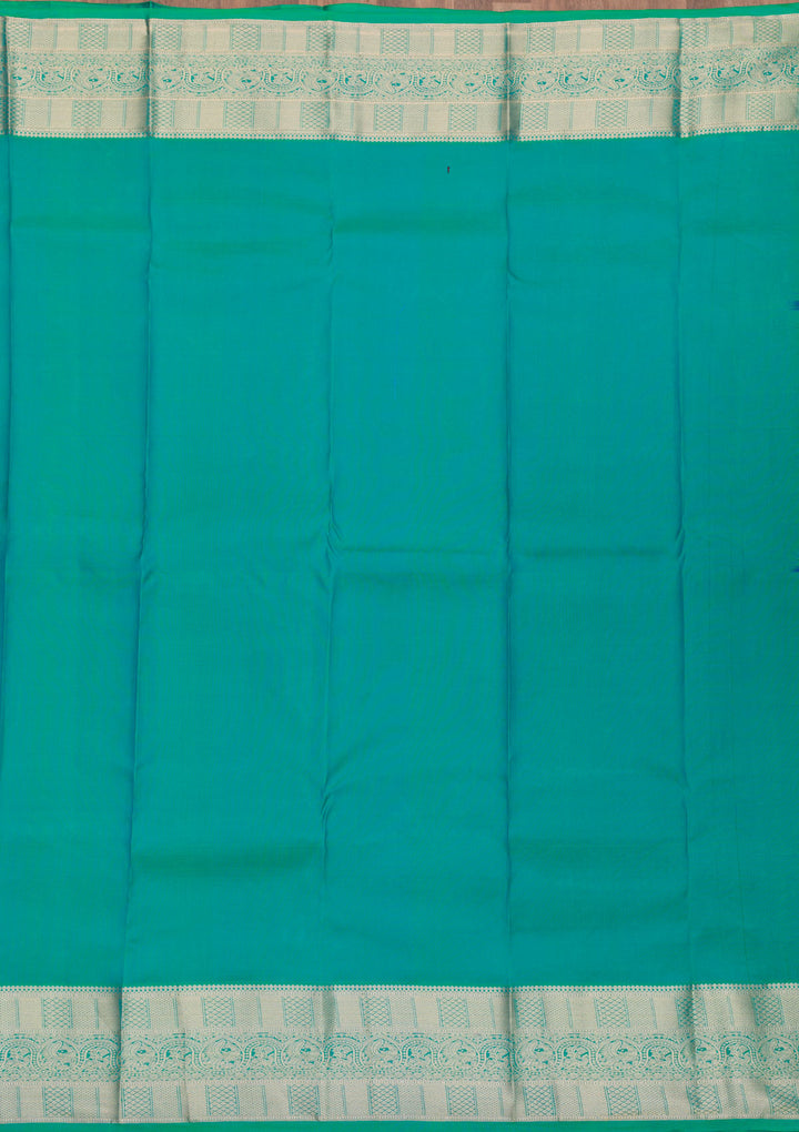Rama Green Zariwork Pure Silk Saree