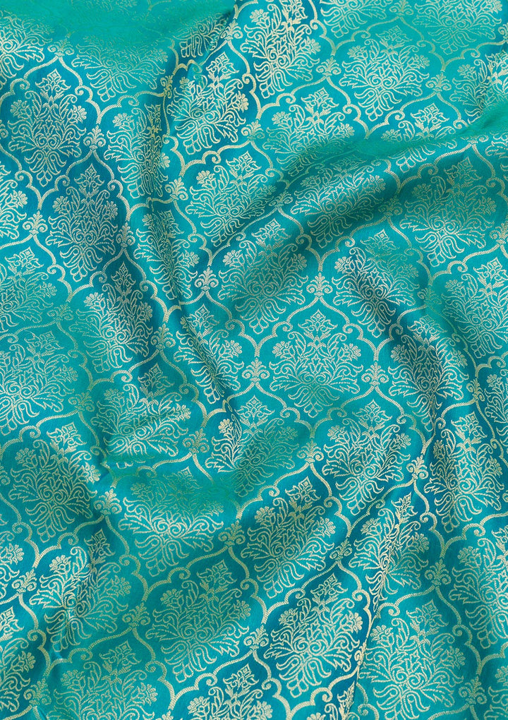 Rama Green Zariwork Banarasi Pure Silk Saree