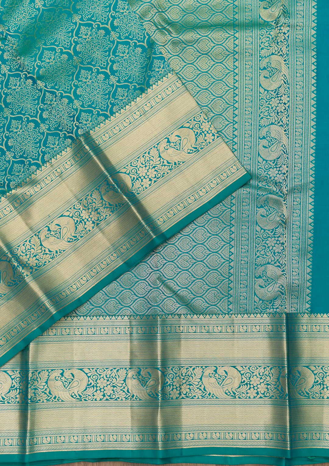 Rama Green Zariwork Banarasi Pure Silk Saree