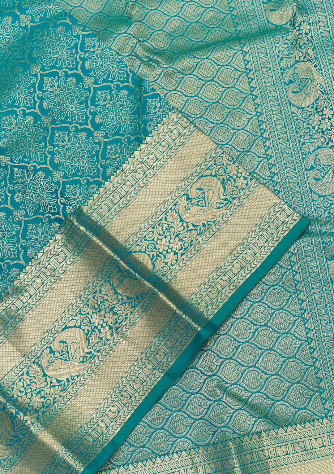 Rama Green Zariwork Banarasi Pure Silk Saree