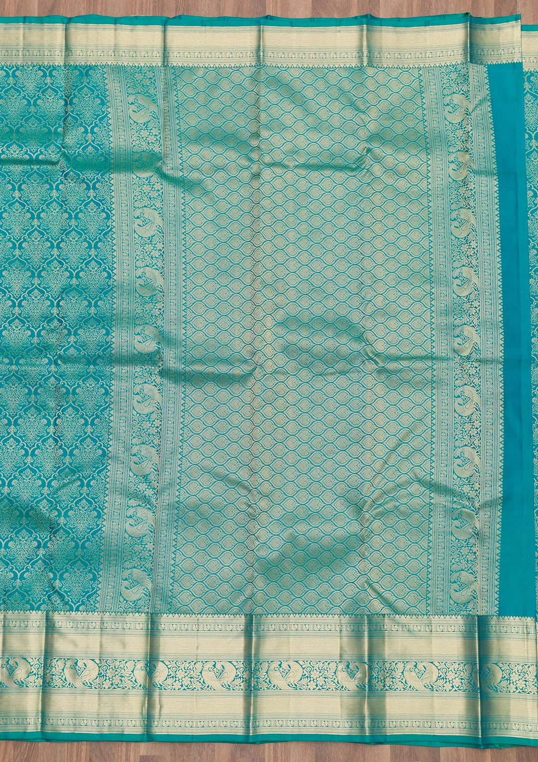 Rama Green Zariwork Banarasi Pure Silk Saree