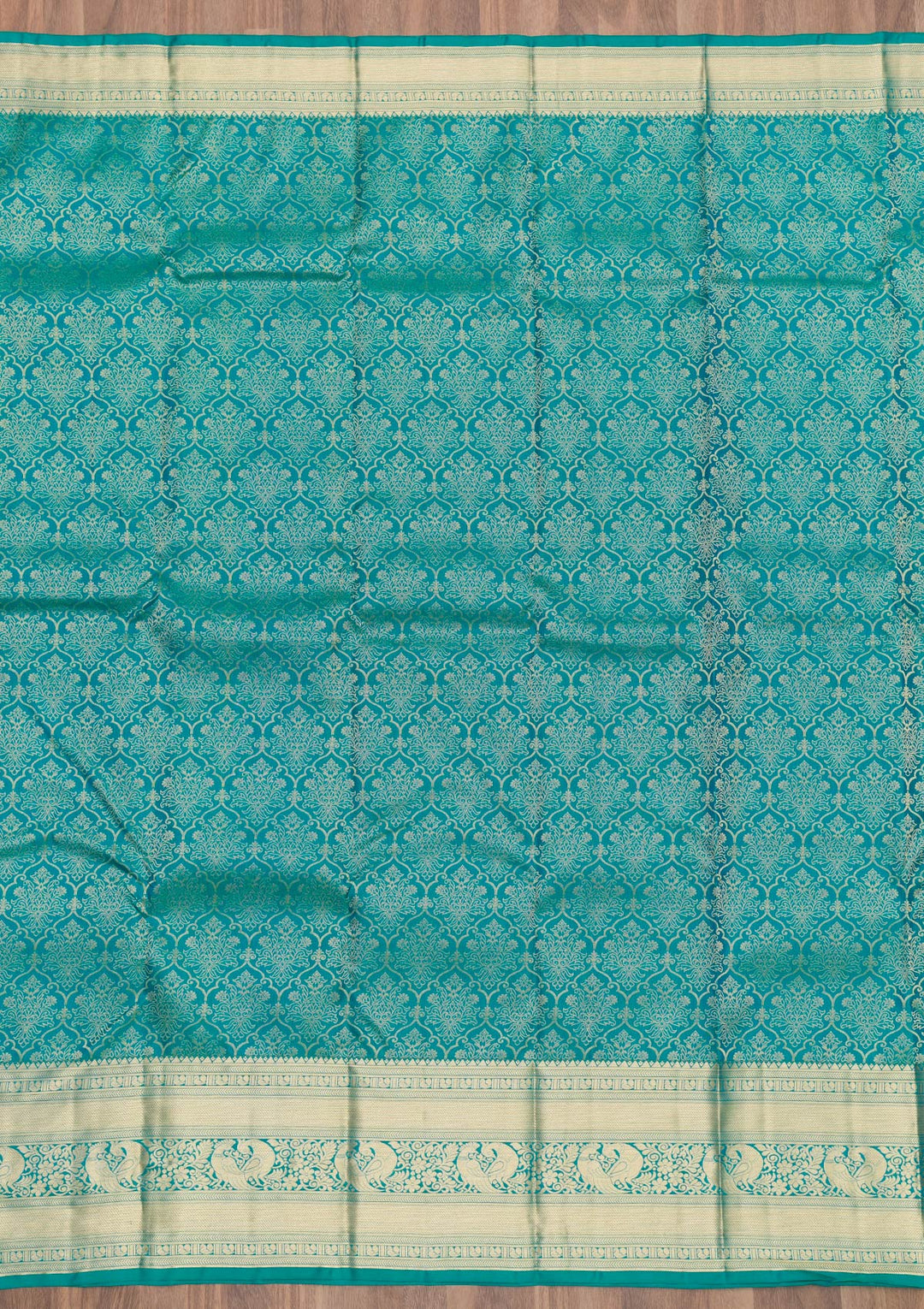 Rama Green Zariwork Banarasi Pure Silk Saree