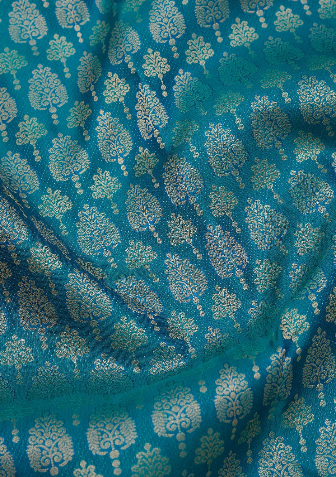 Rama Green Zariwork Pure Silk Saree