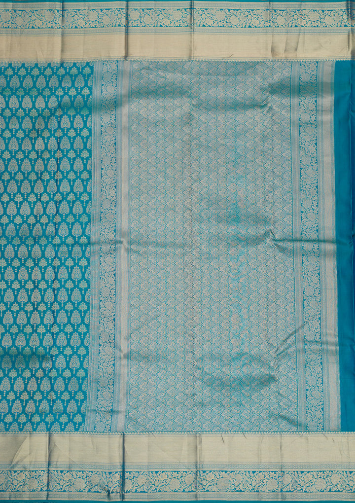 Rama Green Zariwork Pure Silk Saree