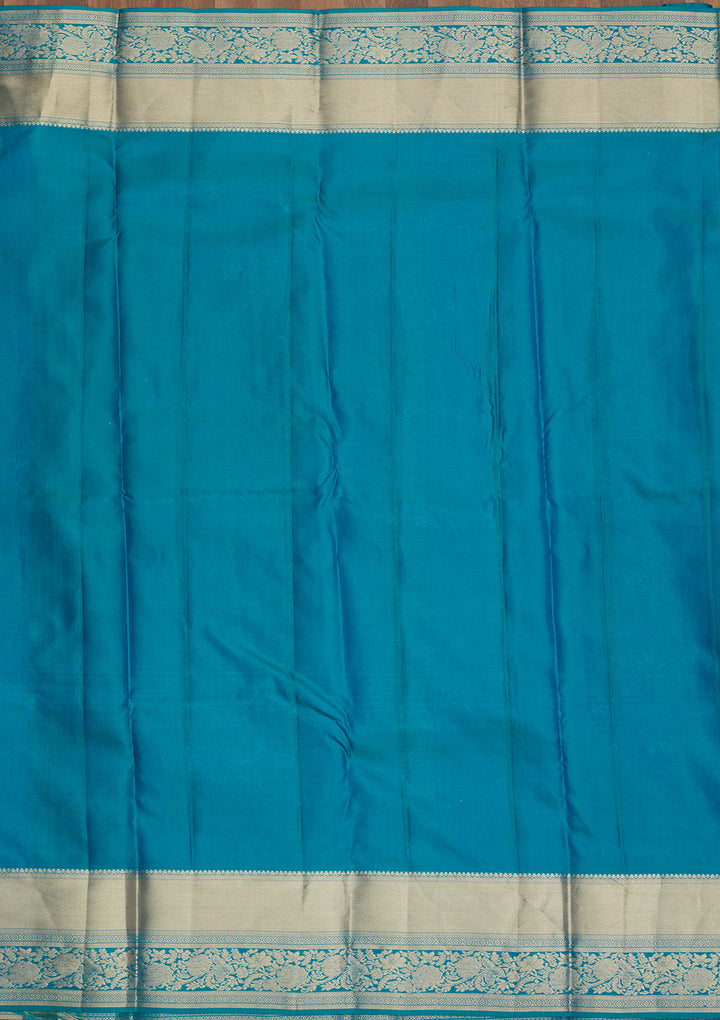 Rama Green Zariwork Pure Silk Saree