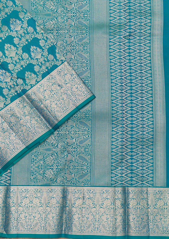 Rama Green Zariwork Kanjivaram Pure Silk Saree