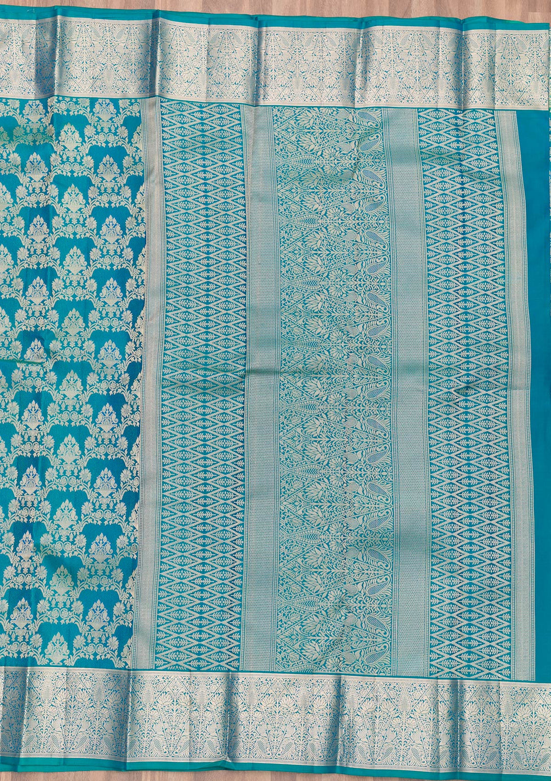 Rama Green Zariwork Kanjivaram Pure Silk Saree