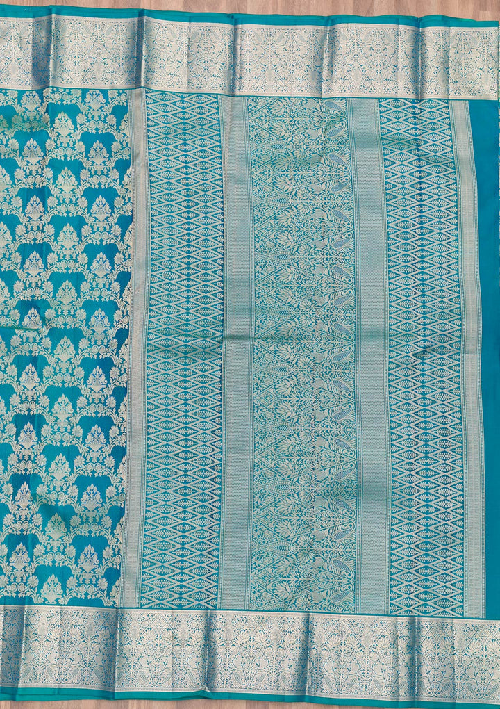 Rama Green Zariwork Kanjivaram Pure Silk Saree