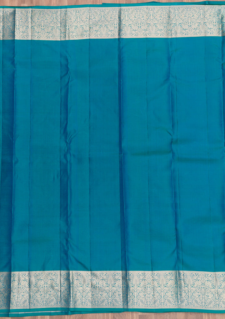 Rama Green Zariwork Kanjivaram Pure Silk Saree